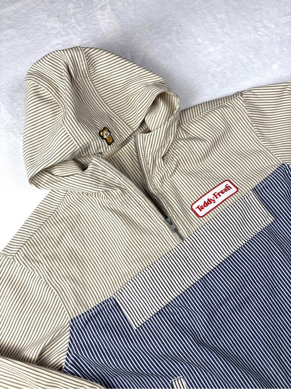Teddy Fresh Hickory Stripe Twill Canvas Anorak Jacket